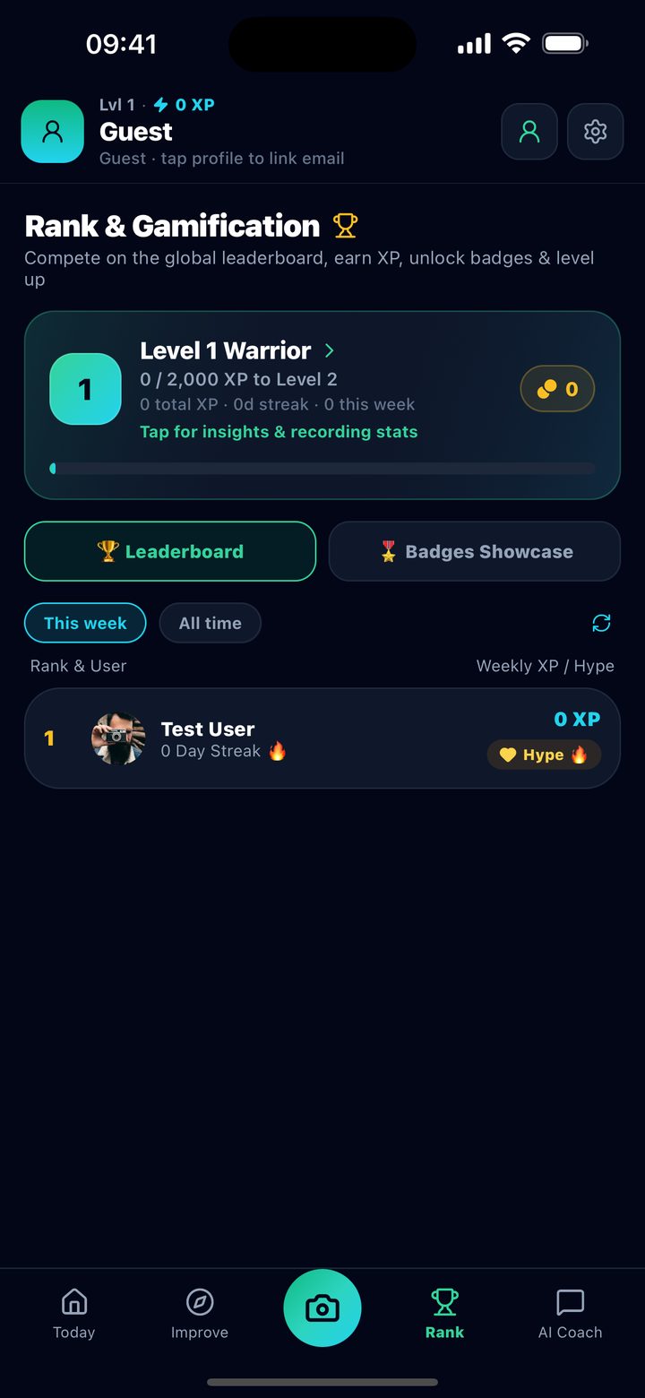 Rank and gamification with XP and leaderboard
